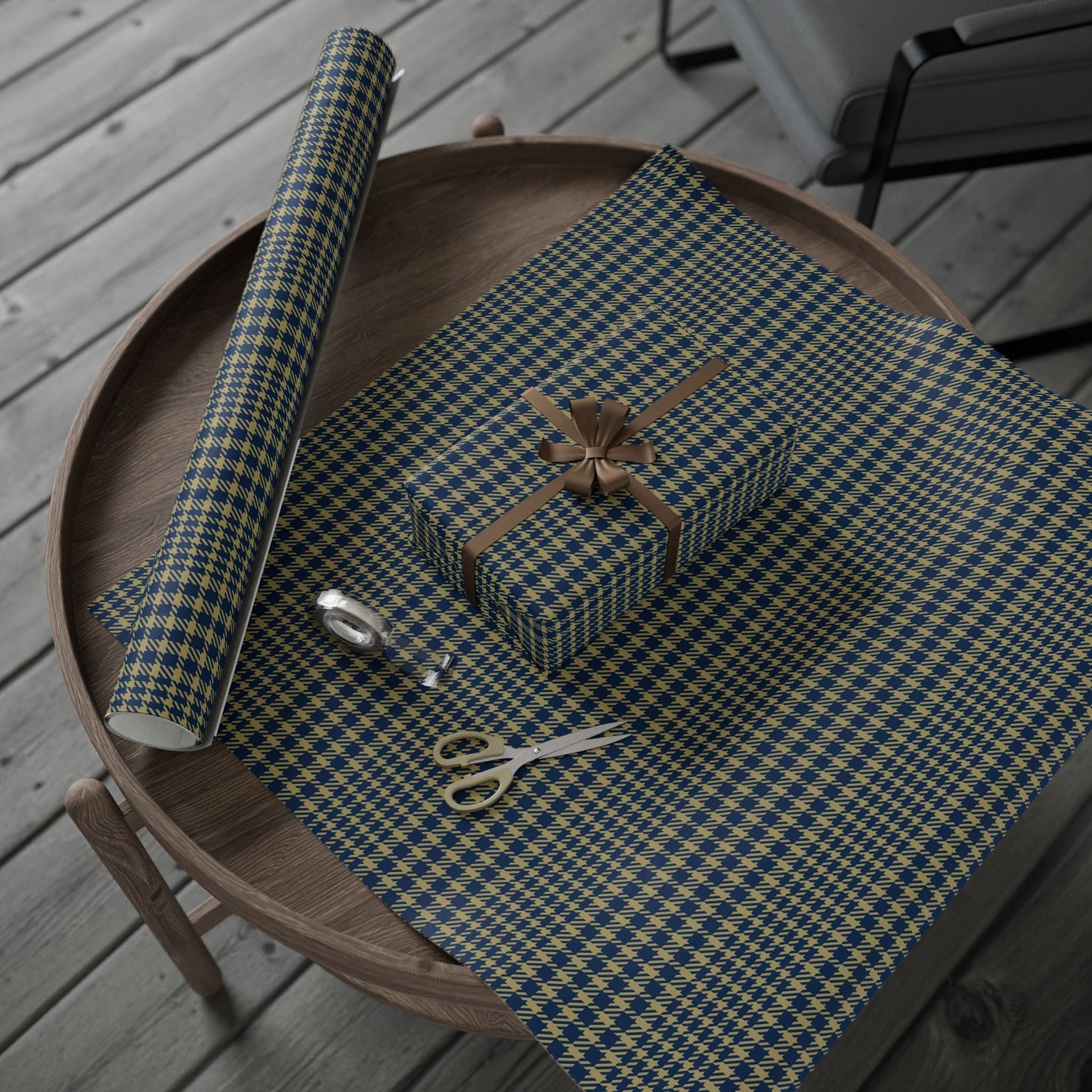Gift Wrap | Blue & Gold | Tweed