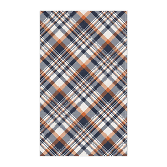 Tea Towels | Orange & Blue | Tartan