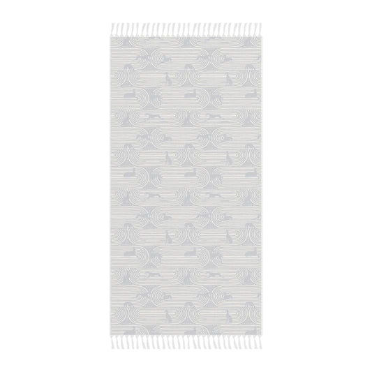Boho Beach Towel | Greyhounds | Blue Track
