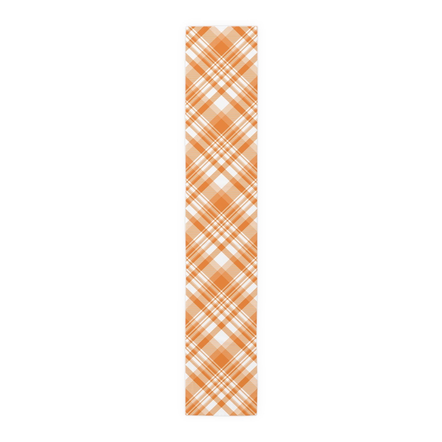 Table Runner | Orange & White | Tartan