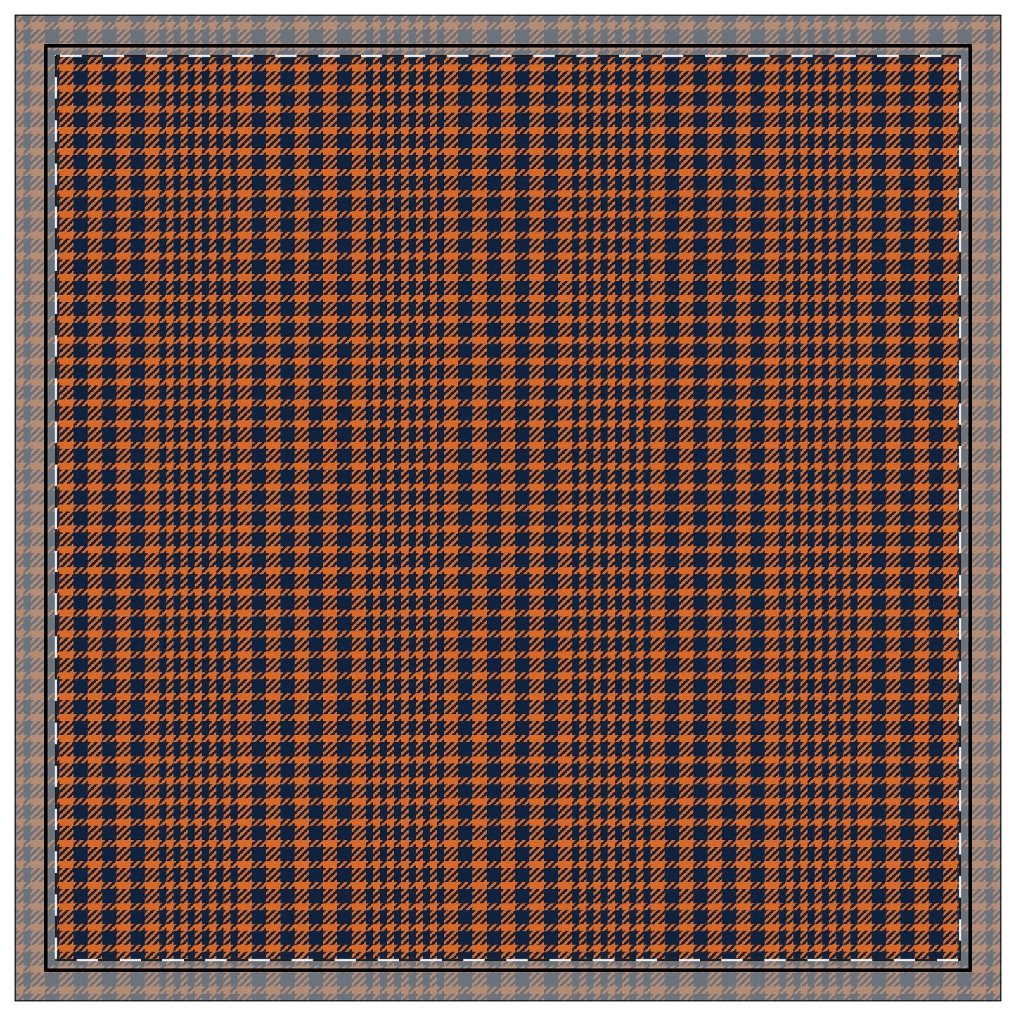 Napkins | Orange & Blue | Tweed