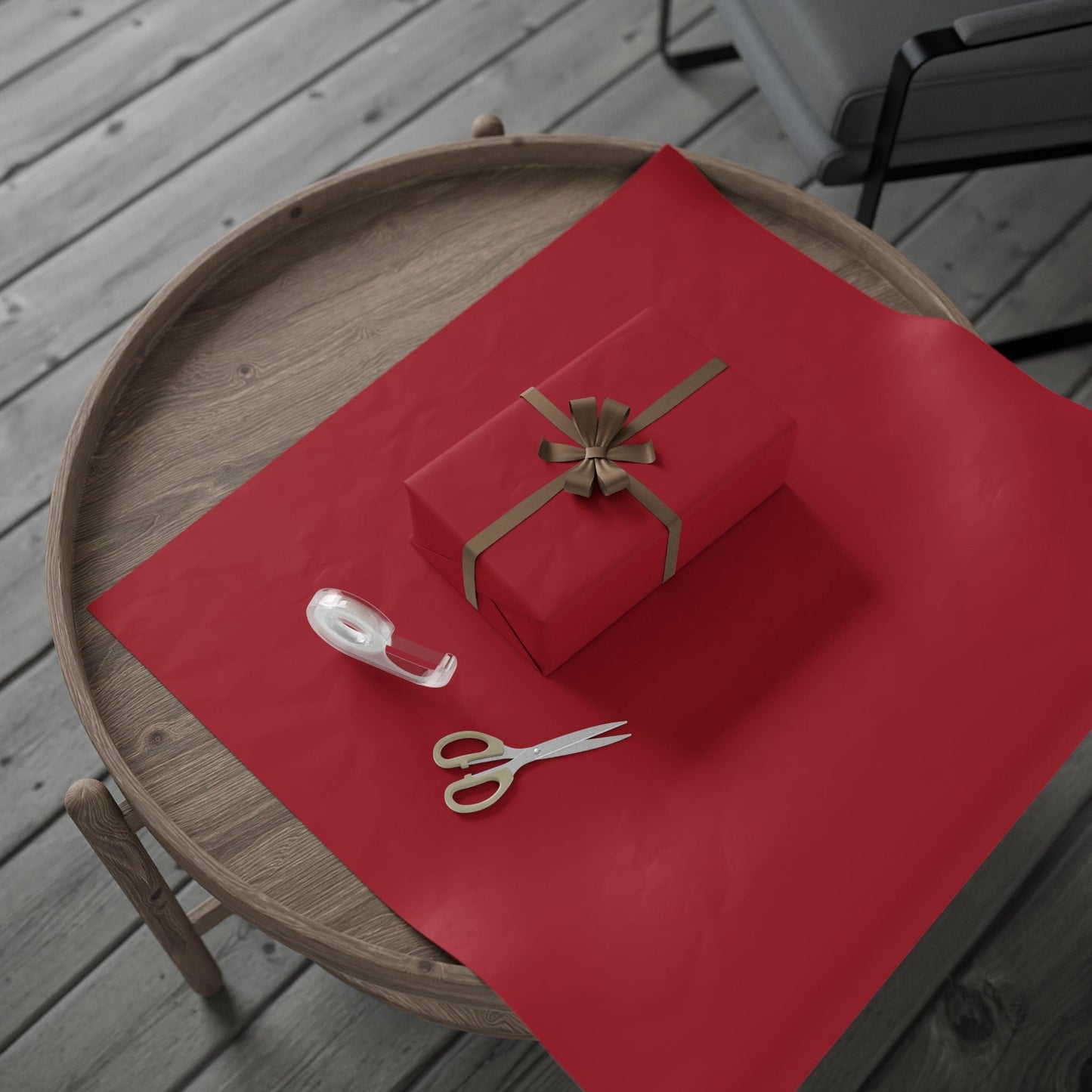 Gift Wrap | Red & Gray | Dark