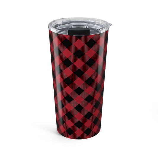 Tumbler | Red & Black | Gingham