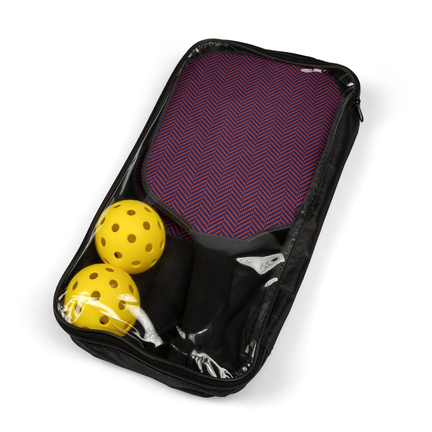 Pickleball Paddle Kit | Bright Blue & Orange | Herringbone