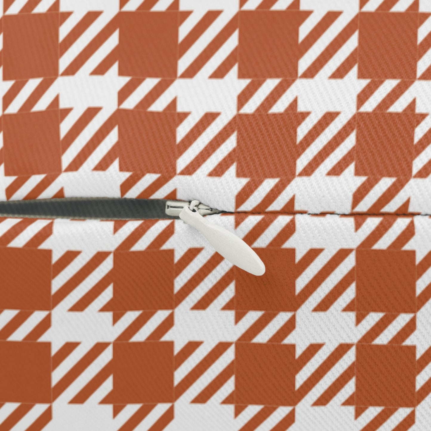 Pillow | Dark Orange & White | Tweed