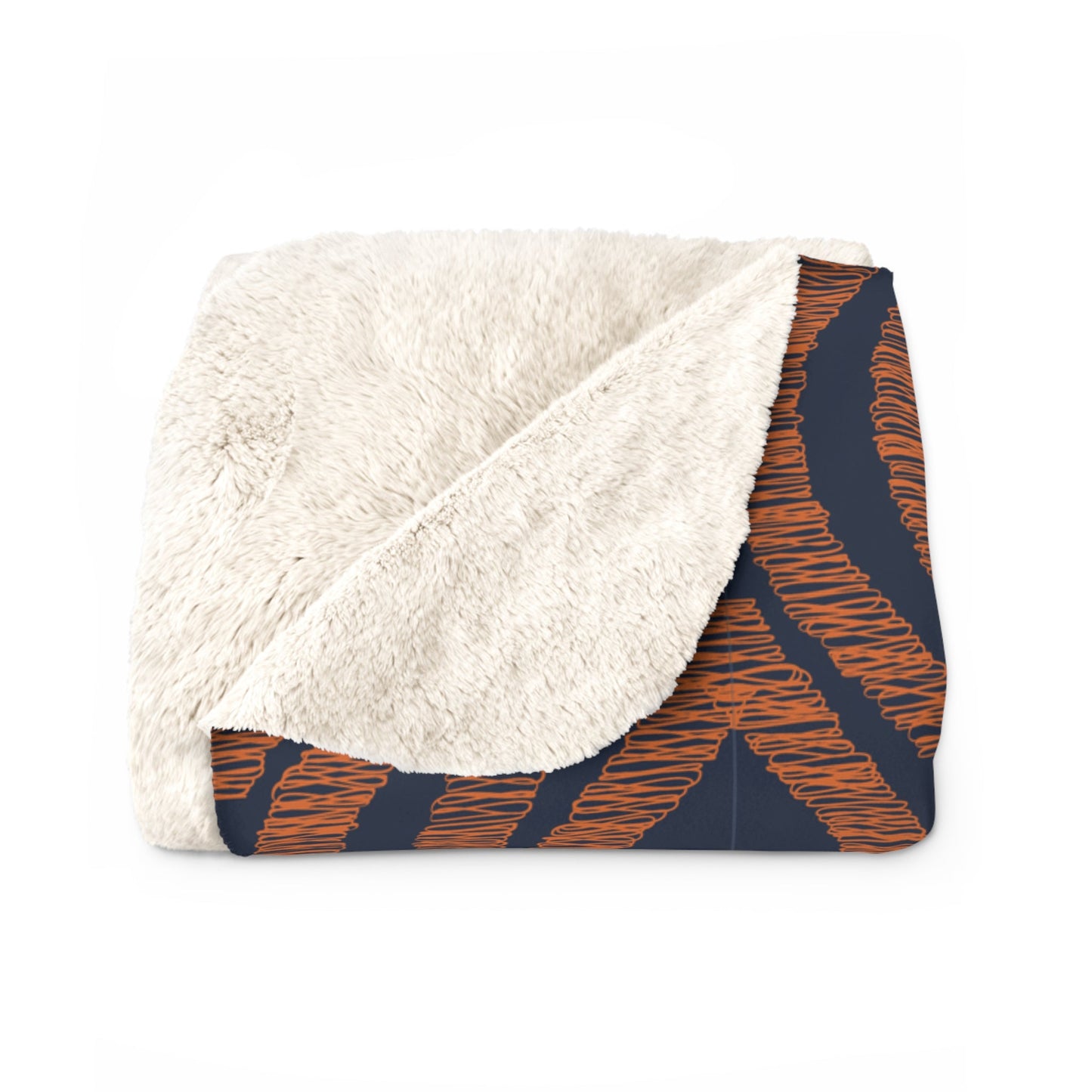 Sherpa Blanket | Orange & Blue | Ogee