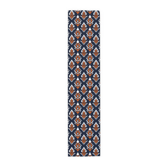 Table Runner | Orange & Blue | Ikat