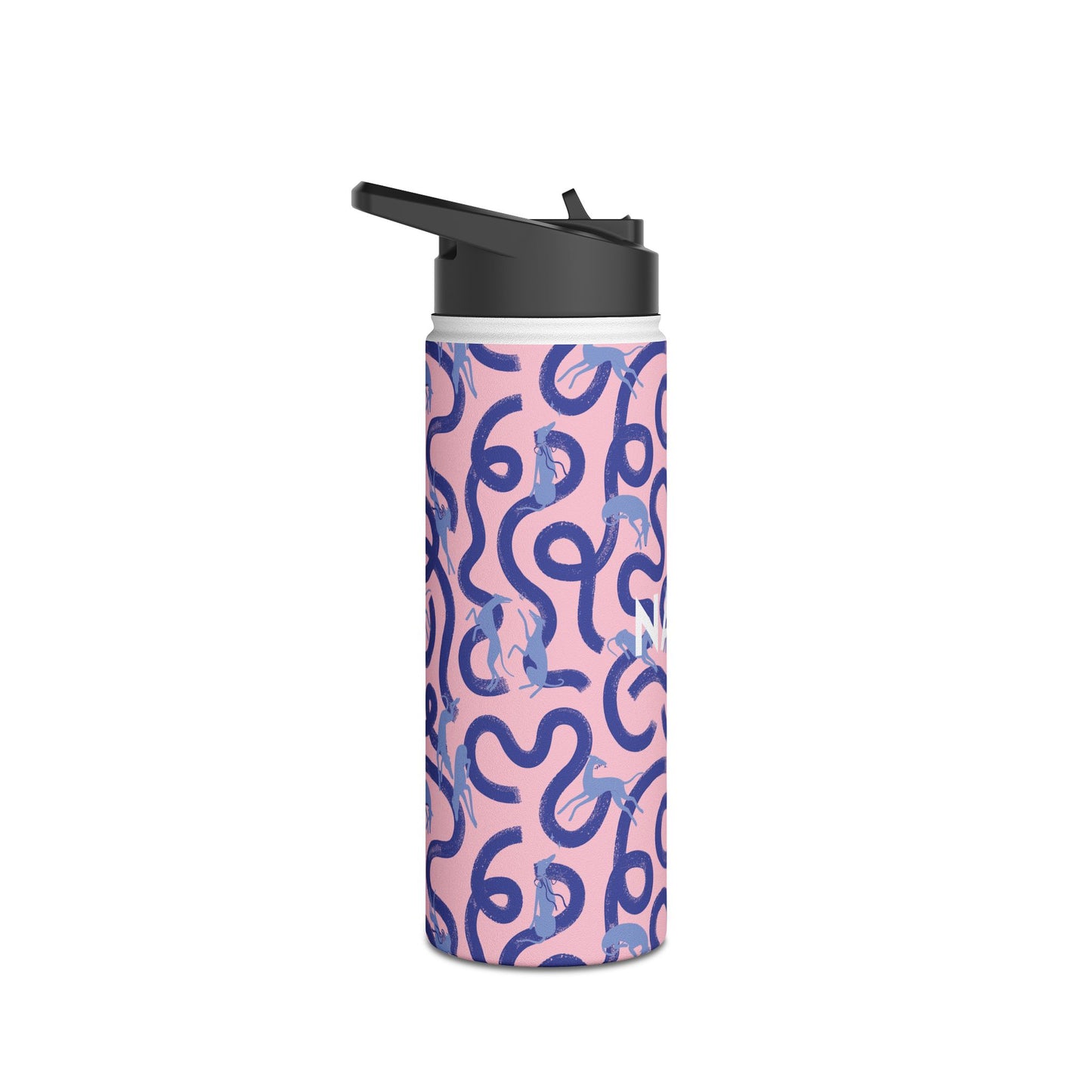 Insulated Water Bottle | Greyhounds | Pink Ribbon