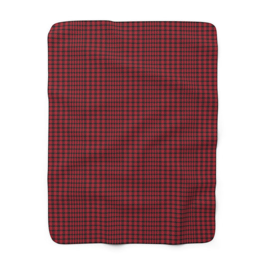 Sherpa Blanket | Red & Black | Tweed