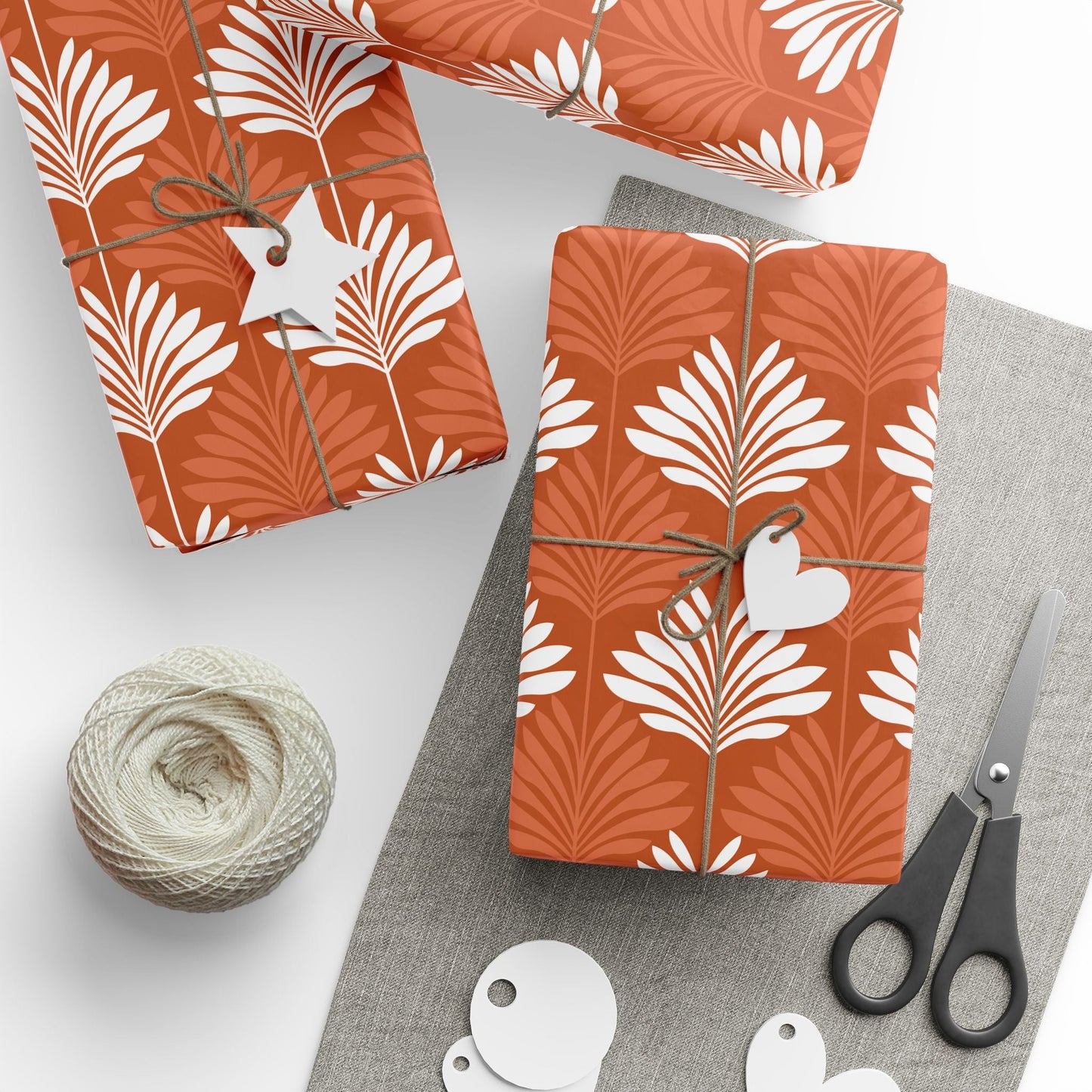 Gift Wrap | Dark Orange & White | Deco