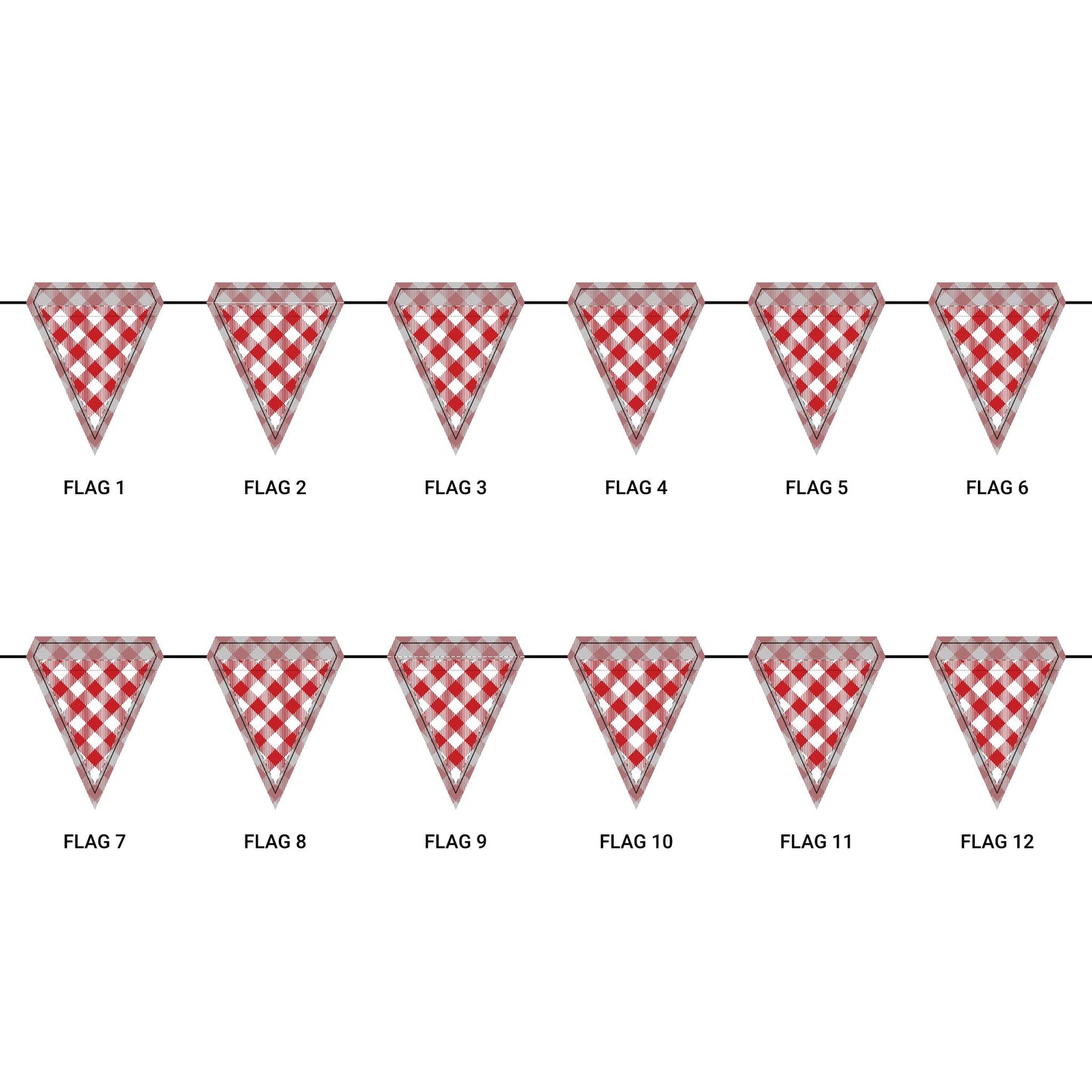 Flag Garland | Madison, Wisconsin | Gingham