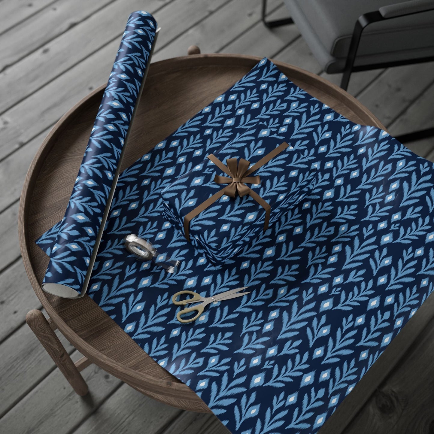 Gift Wrap | Light Blue & White | Laurel