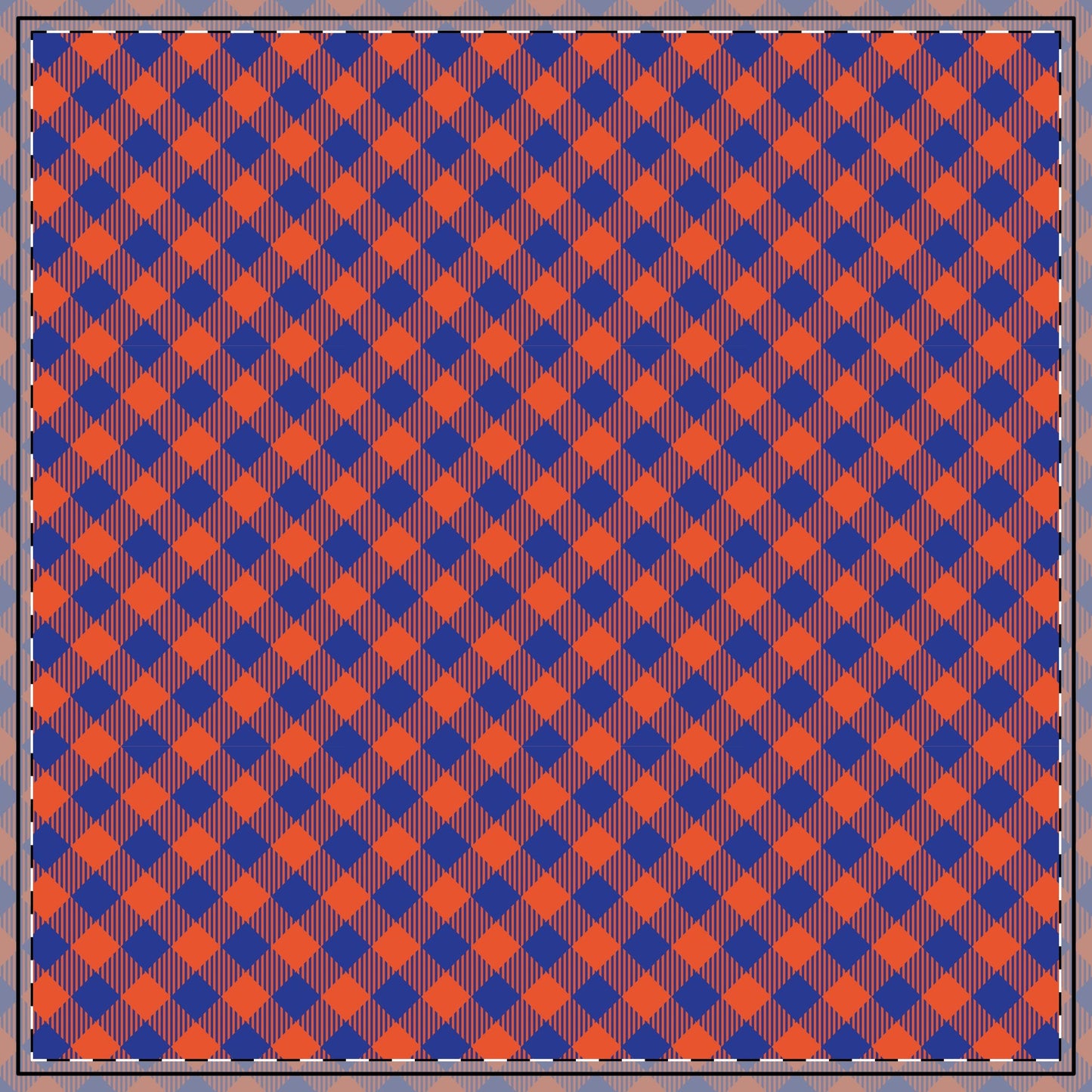 Tablecloth | Bright Blue & Orange | Gingham
