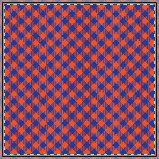 Tablecloth | Bright Blue & Orange | Gingham