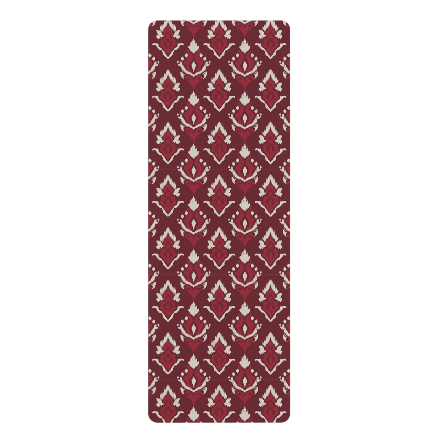 Yoga Mat | Maroon & White | Ikat