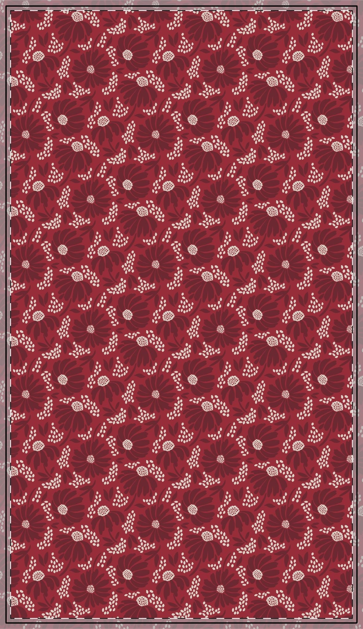 Tablecloth | Maroon & White | Bellis