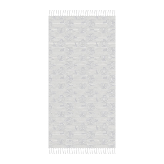 Boho Beach Towel | Greyhounds | Blue Track