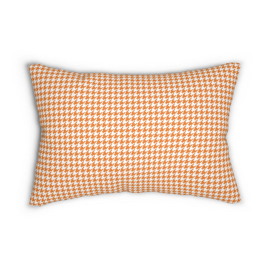 Pillow | Orange & White | Houndstooth
