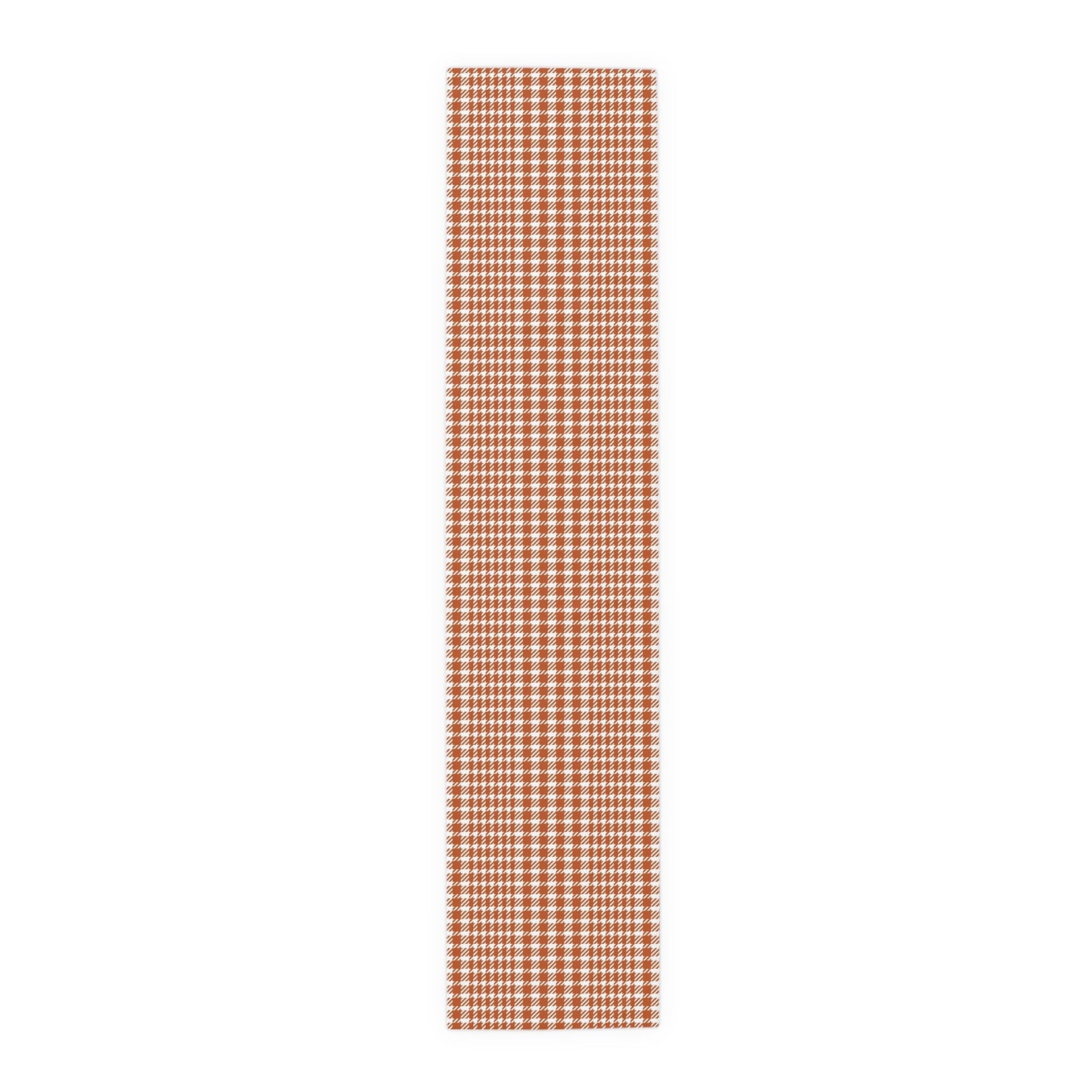 Table Runner | Dark Orange & White | Tweed