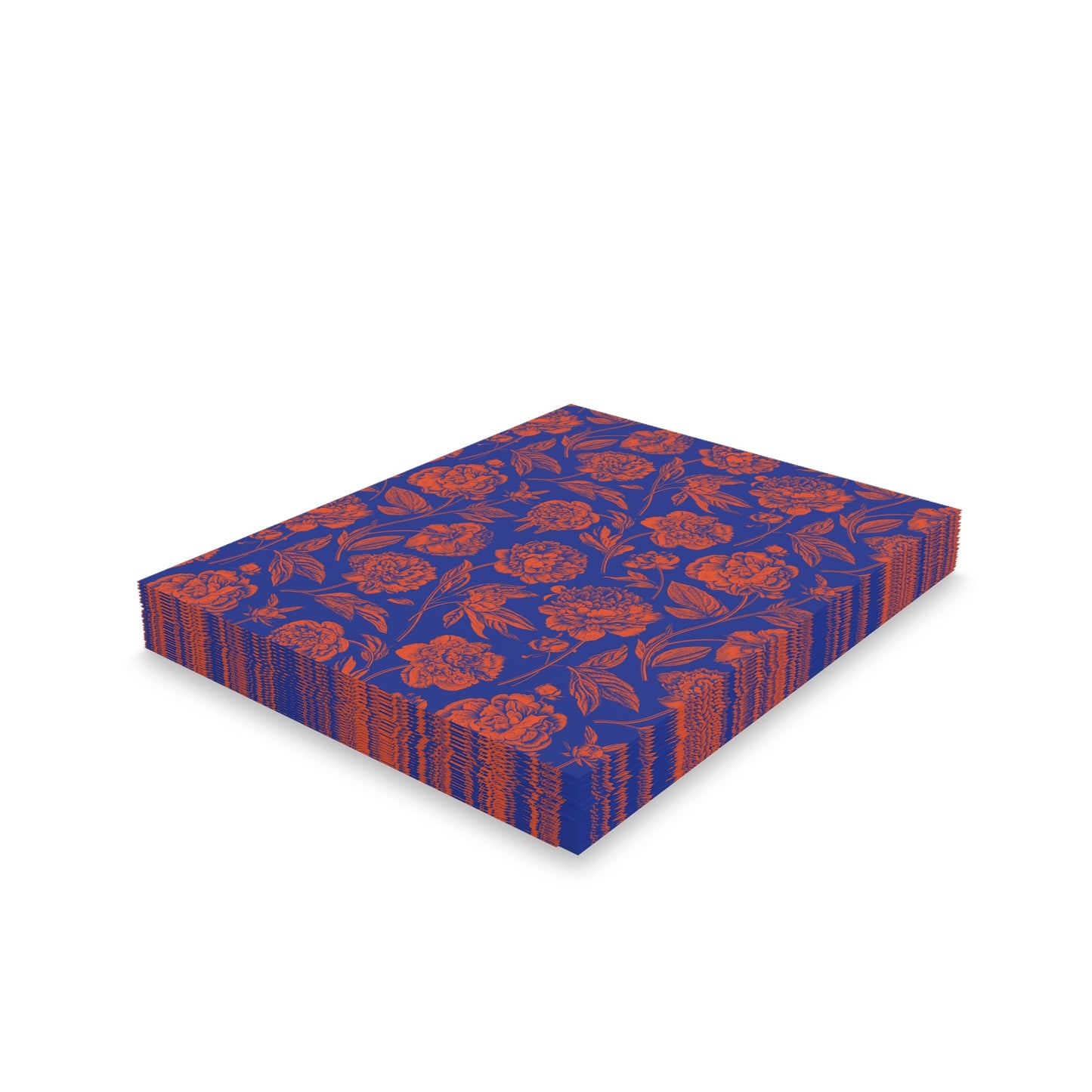 Notecards Set | Bright Blue & Orange | Peony