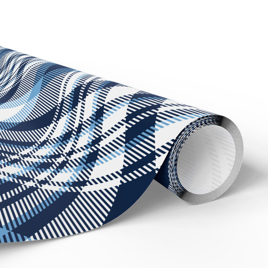 Gift Wrap | Light Blue & White | Tartan