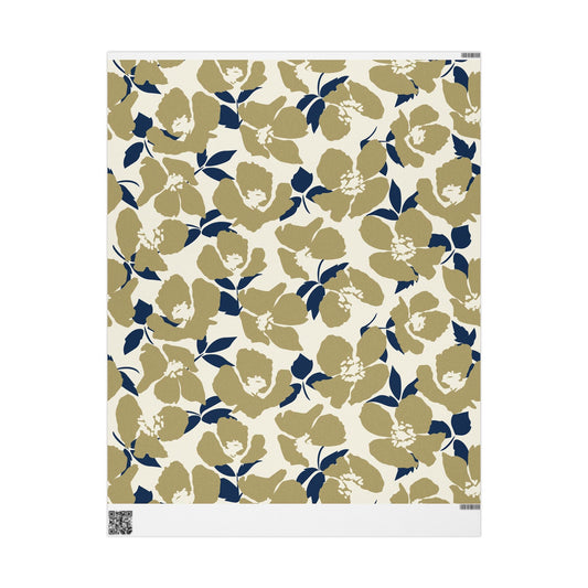 Gift Wrap | Blue & Gold | Poppy
