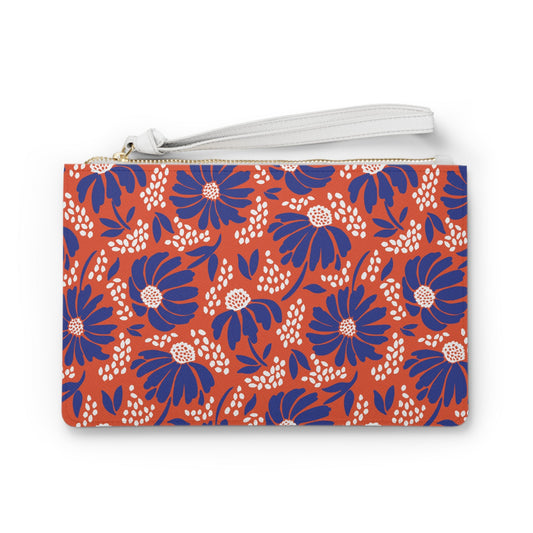 Clutch Bag | Bright Blue & Orange | Bellis