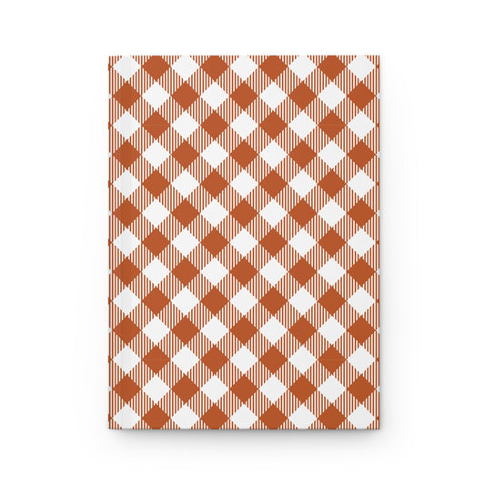 Journal | Dark Orange & White | Gingham