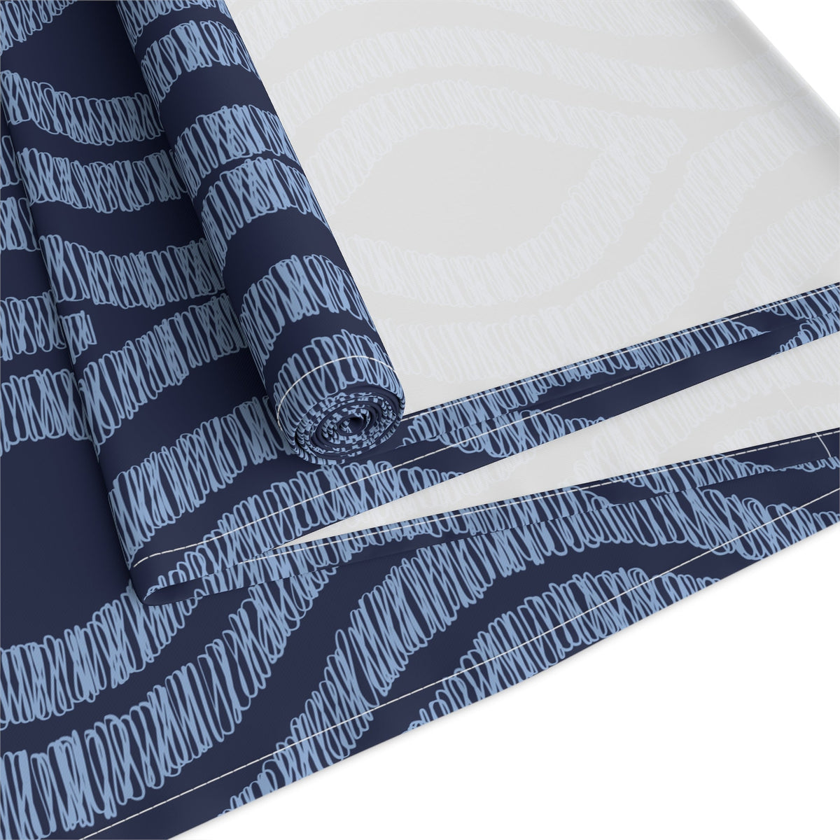 Table Runner | Light Blue & White | Ogee