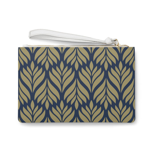 Clutch Bag | Gold & Blue | Palm