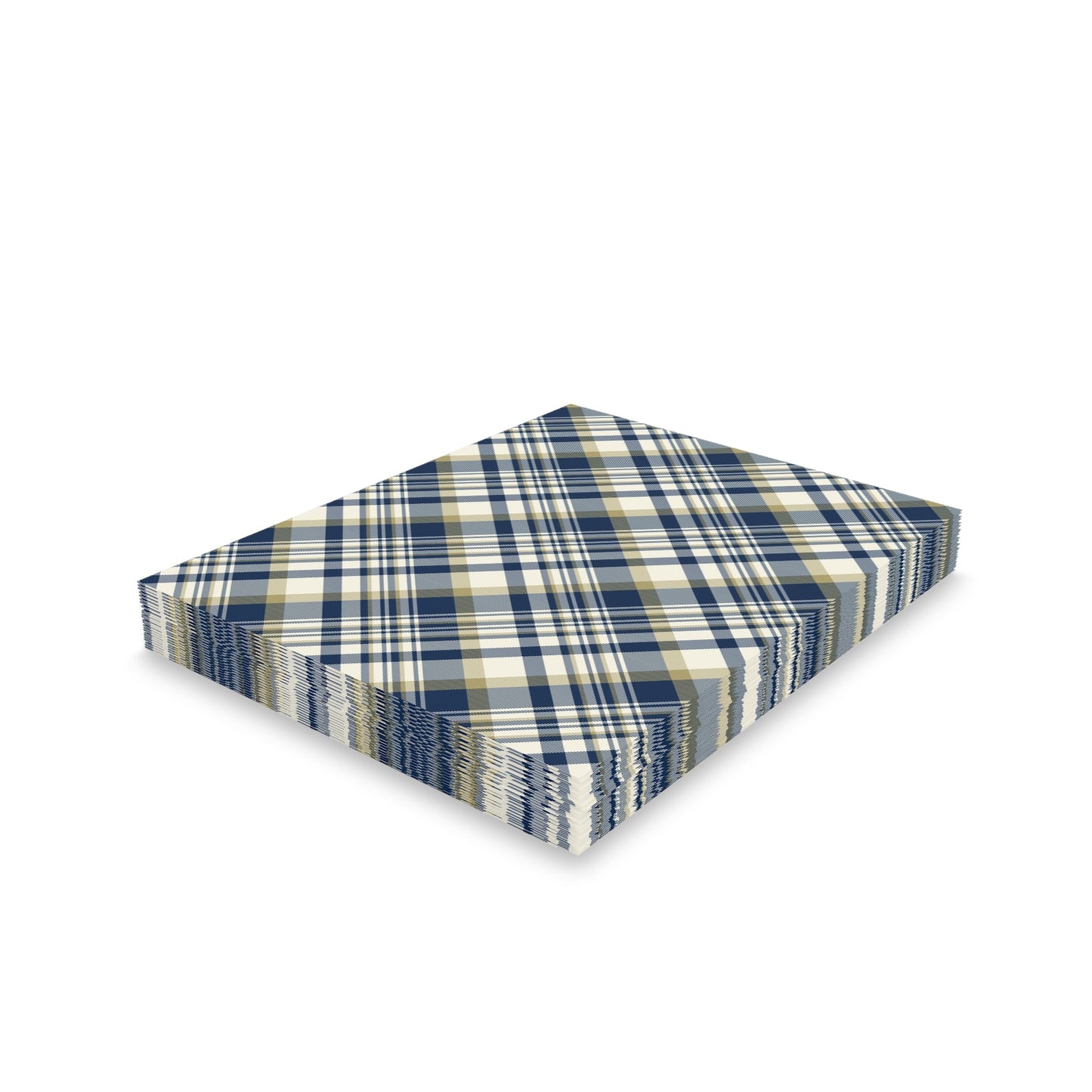 Notecards Set | Blue & Gold | Tartan