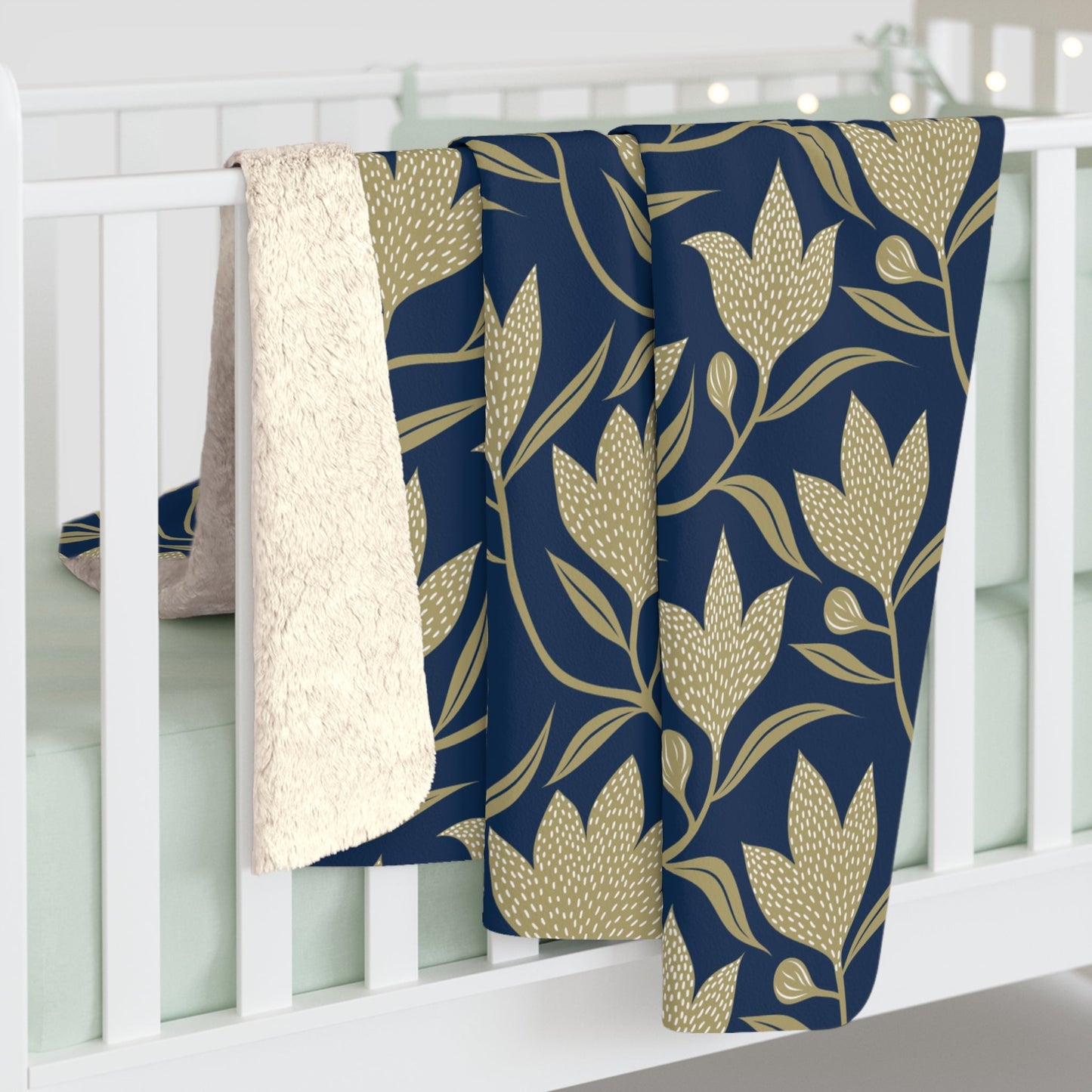 Sherpa Blanket | Blue & Gold | Magnolia