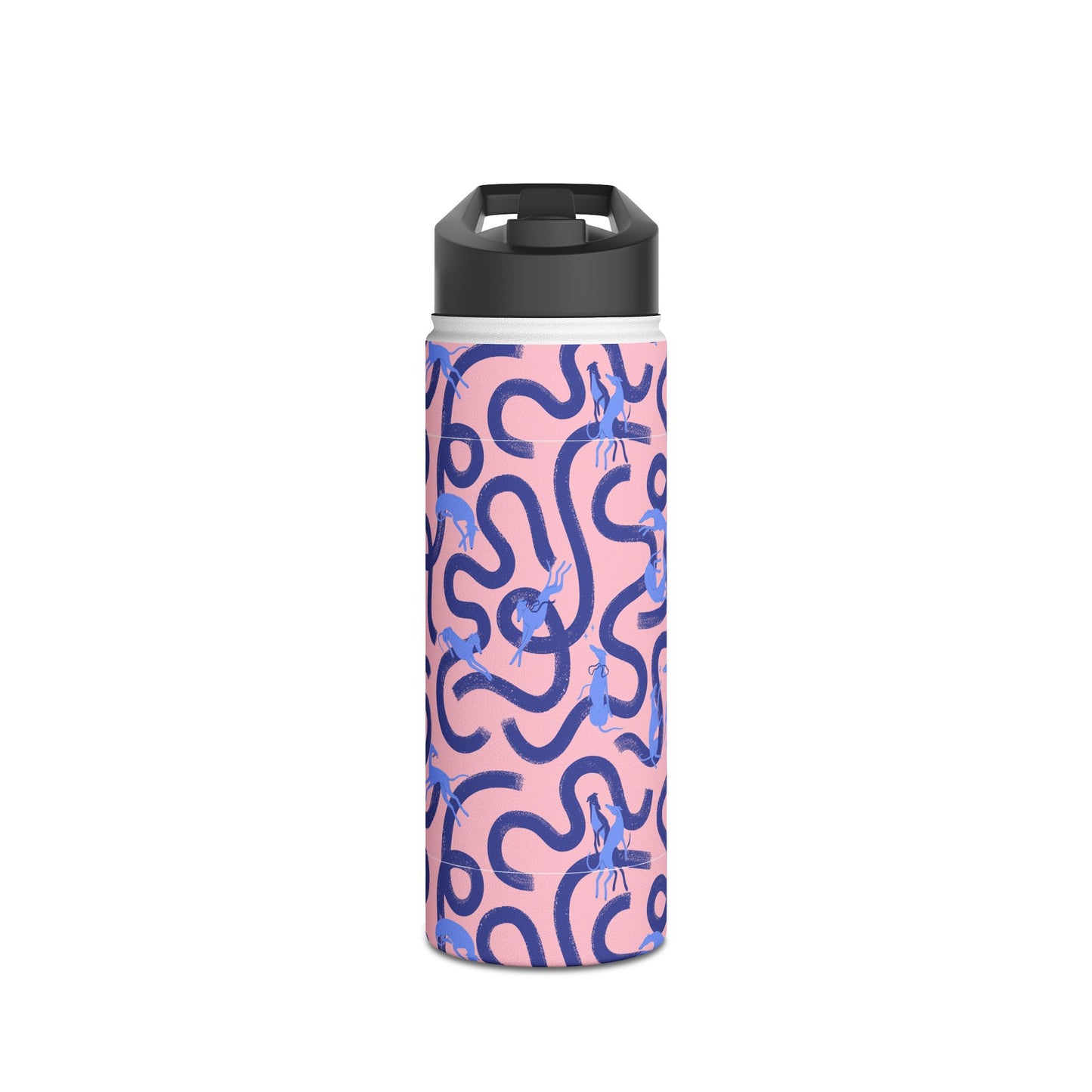 Insulated Water Bottle | Greyhounds | Pink Ribbon
