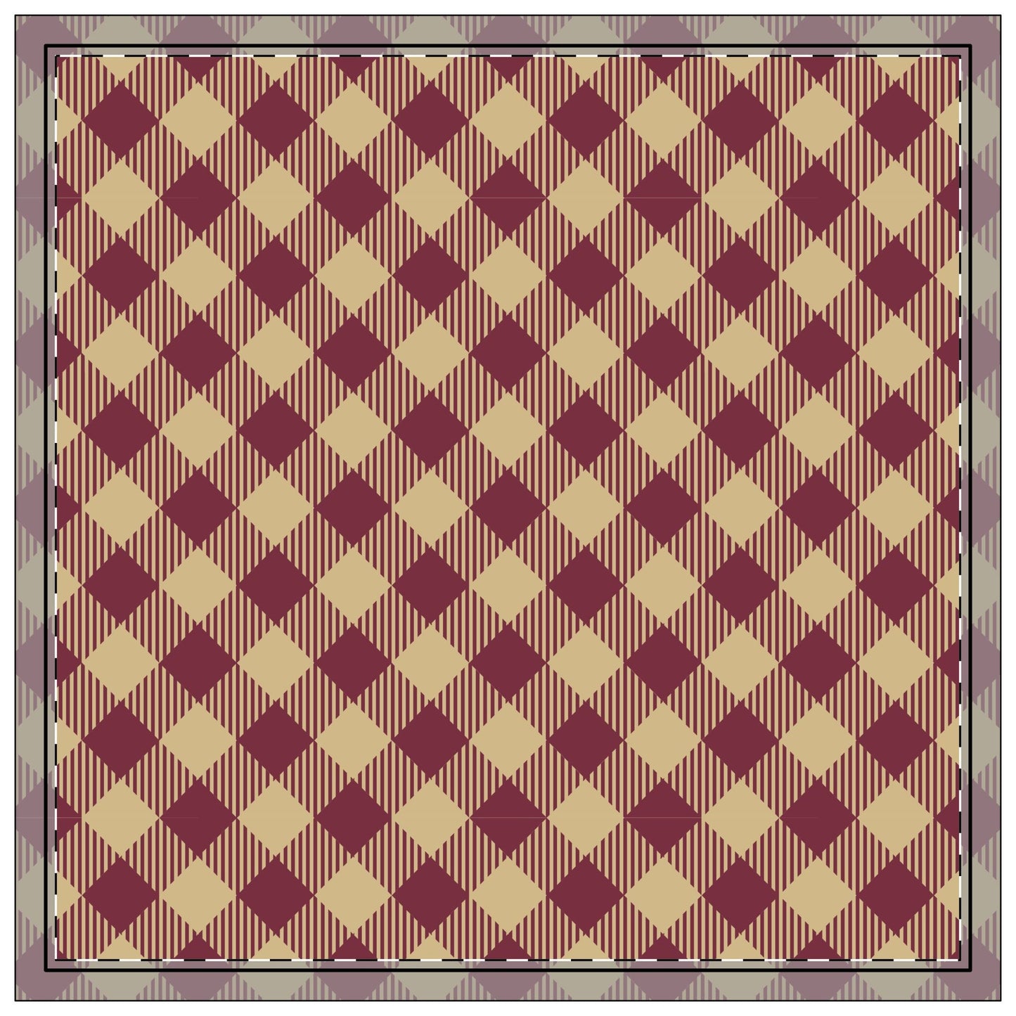 Napkins | Maroon & Gold | Gingham