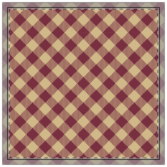 Napkins | Maroon & Gold | Gingham