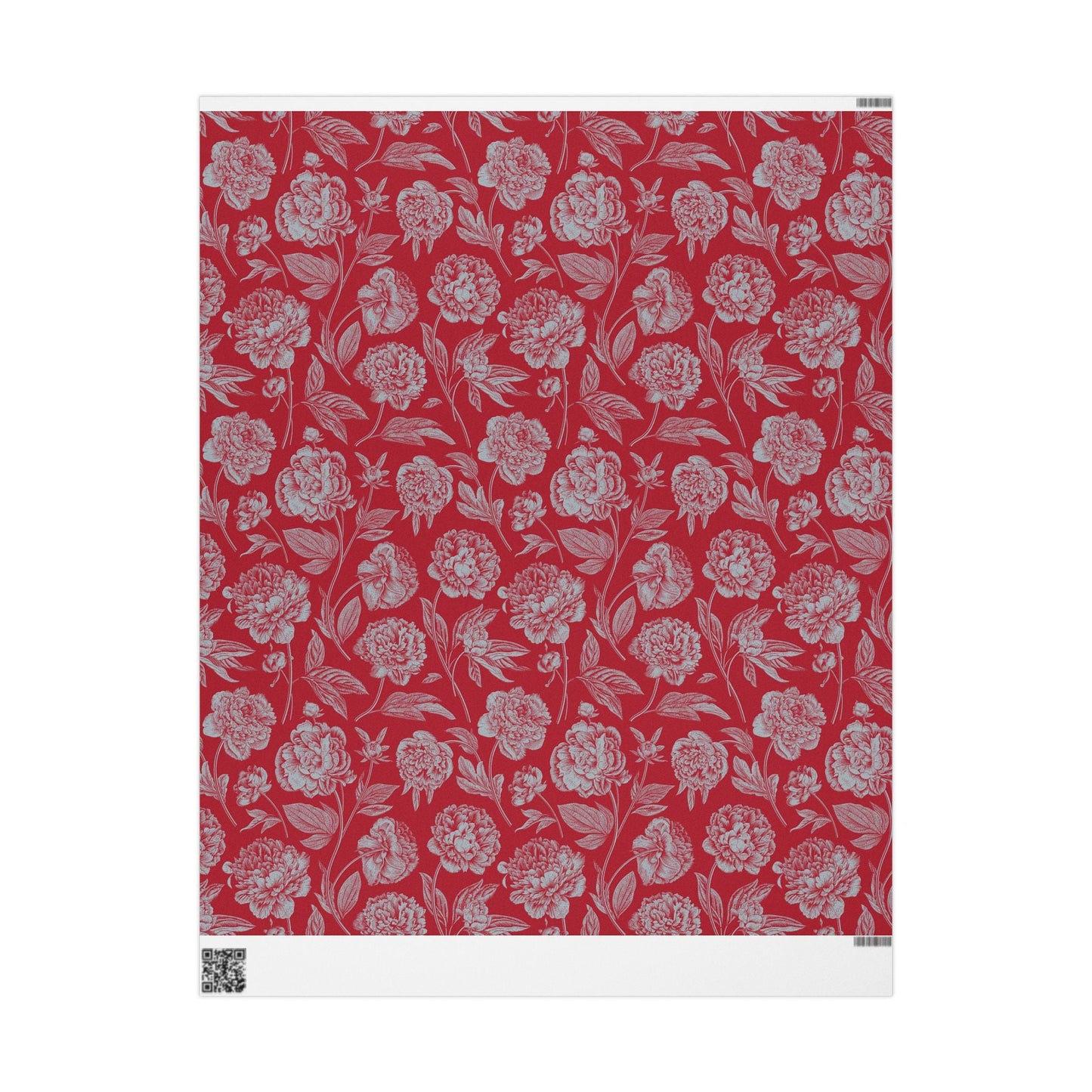 Gift Wrap | Red & Gray | Peony