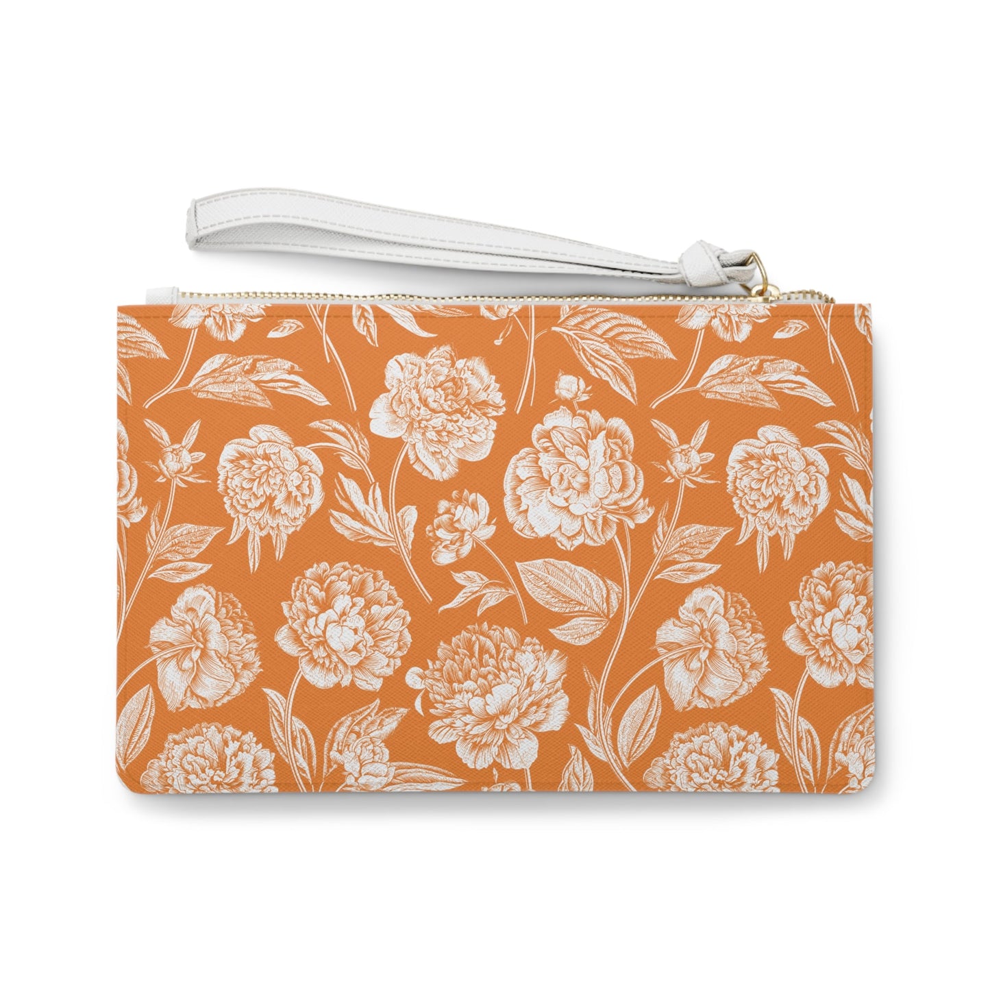 Clutch Bag | Orange & White | Peony