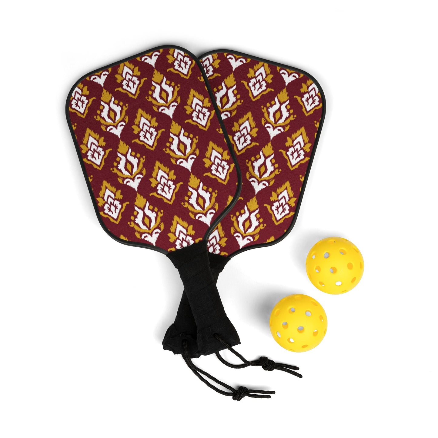 Pickleball Paddle Kit | Red & Yellow | Ikat