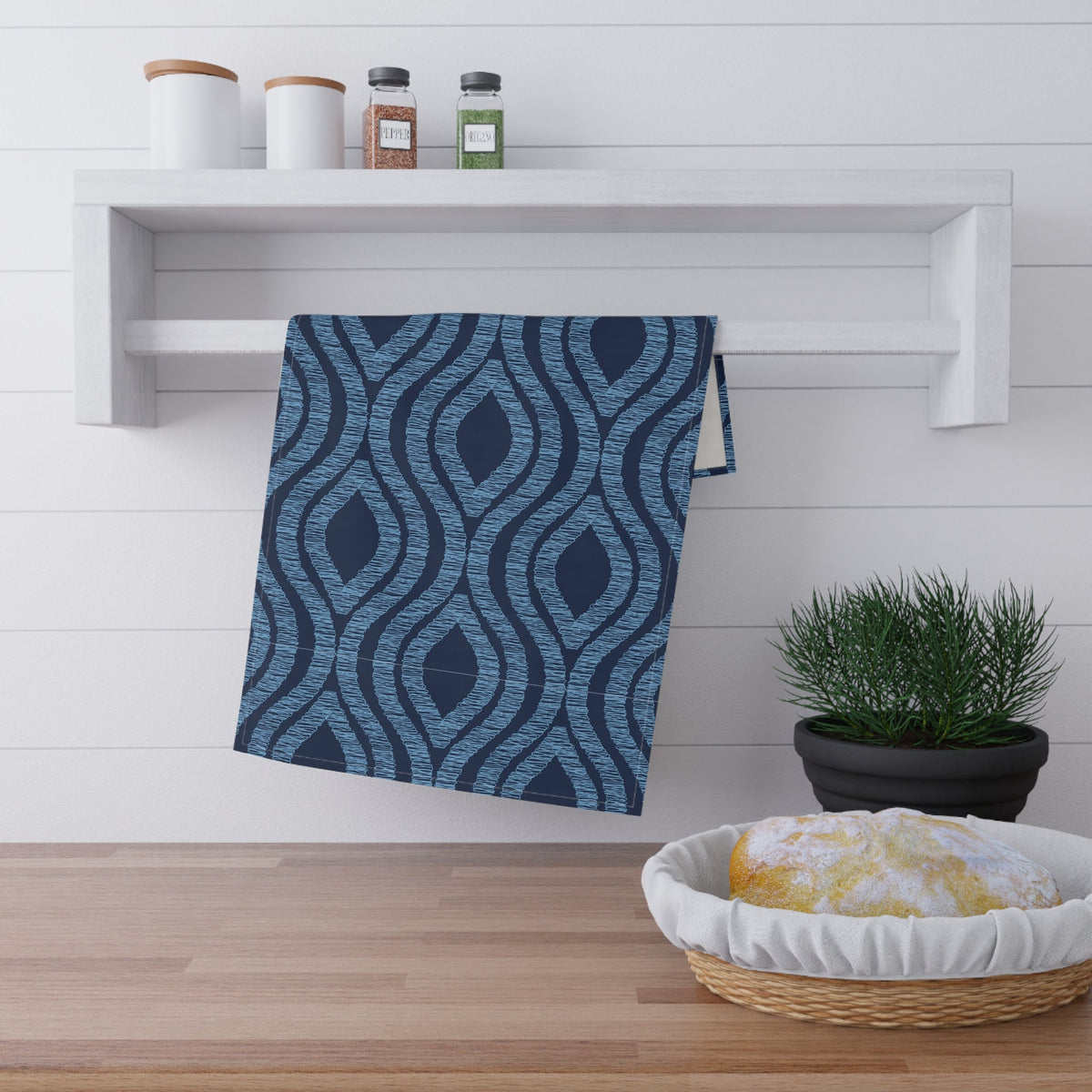 Tea Towels | Light Blue & White | Ogee