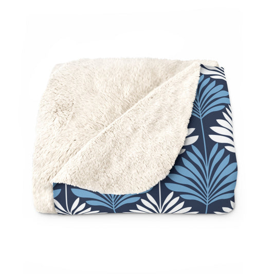 Sherpa Blanket | Light Blue & White | Deco