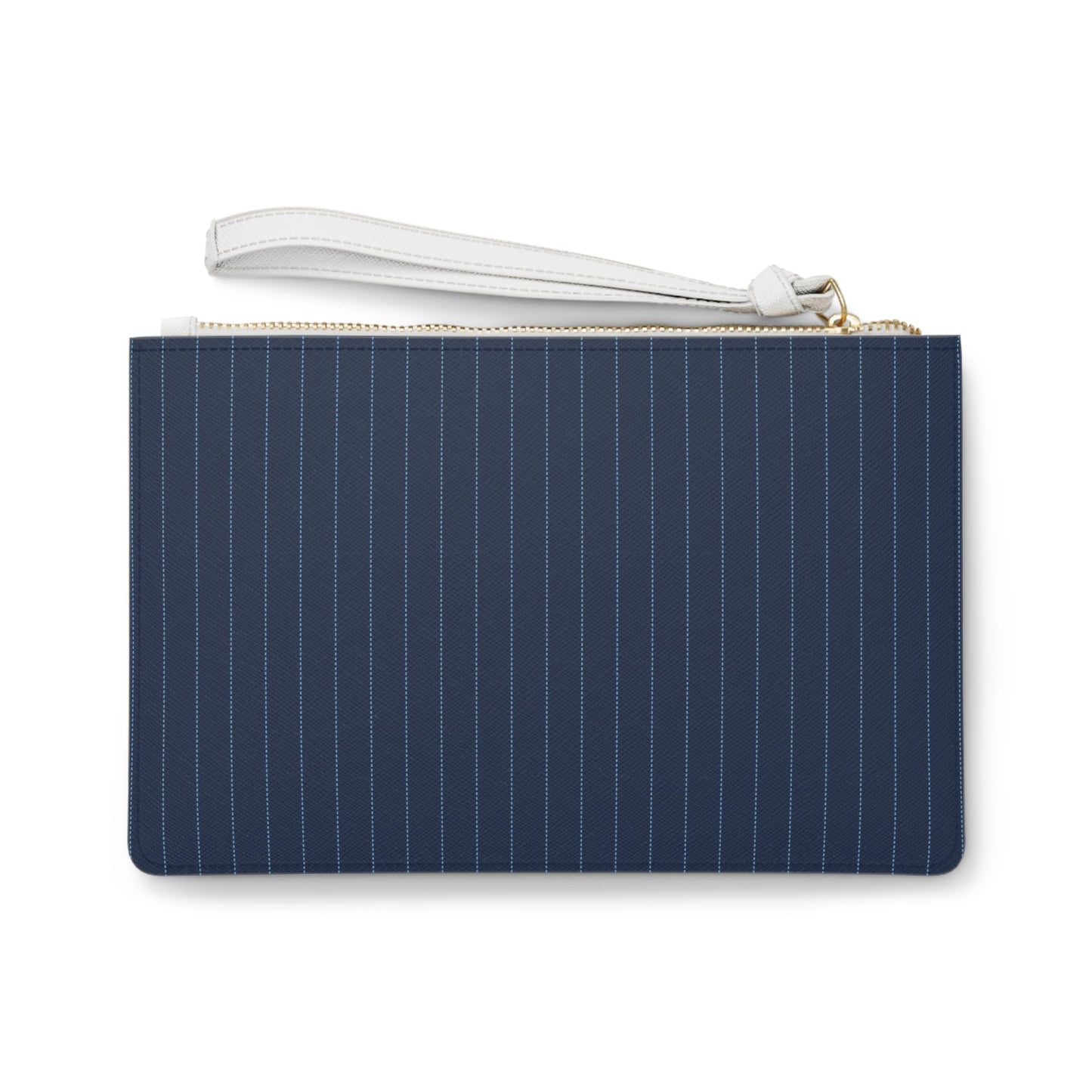 Clutch Bag | Light Blue & White | Pinstripe