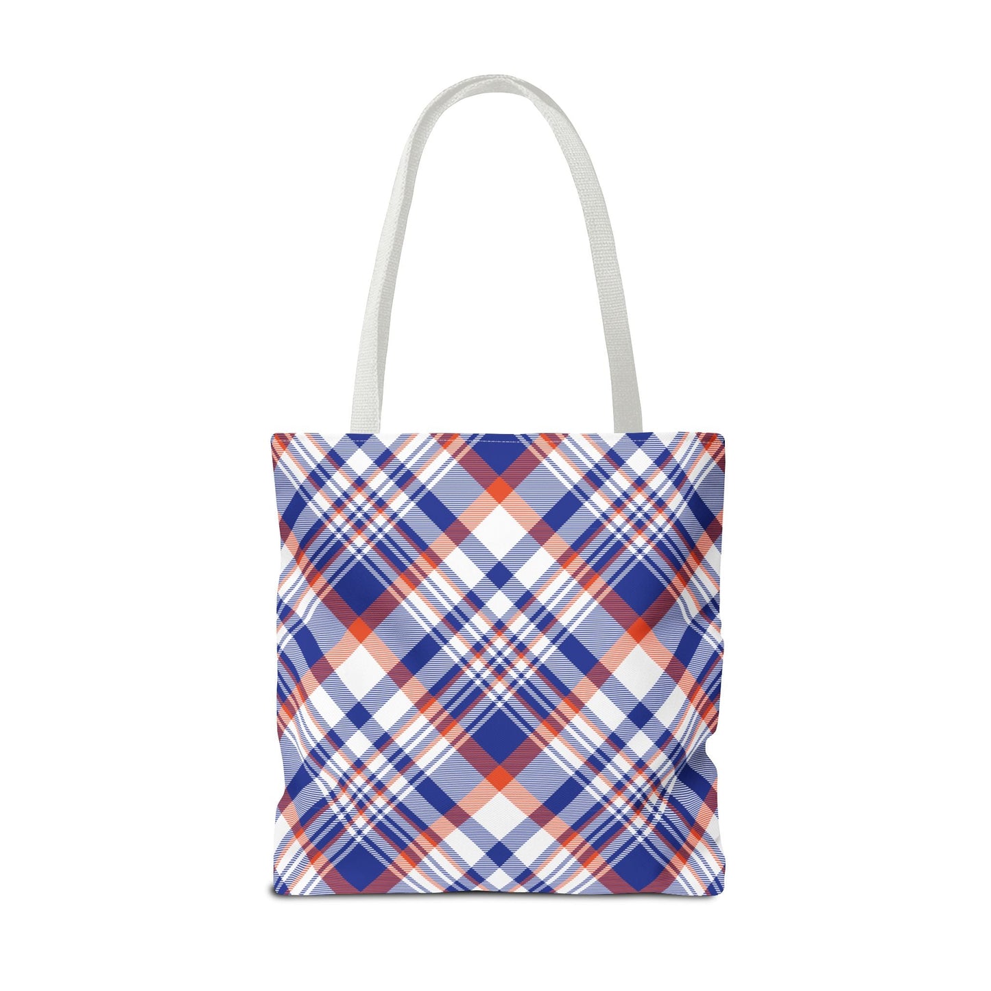 Tote Bag | Bright Blue & Orange | Tartan