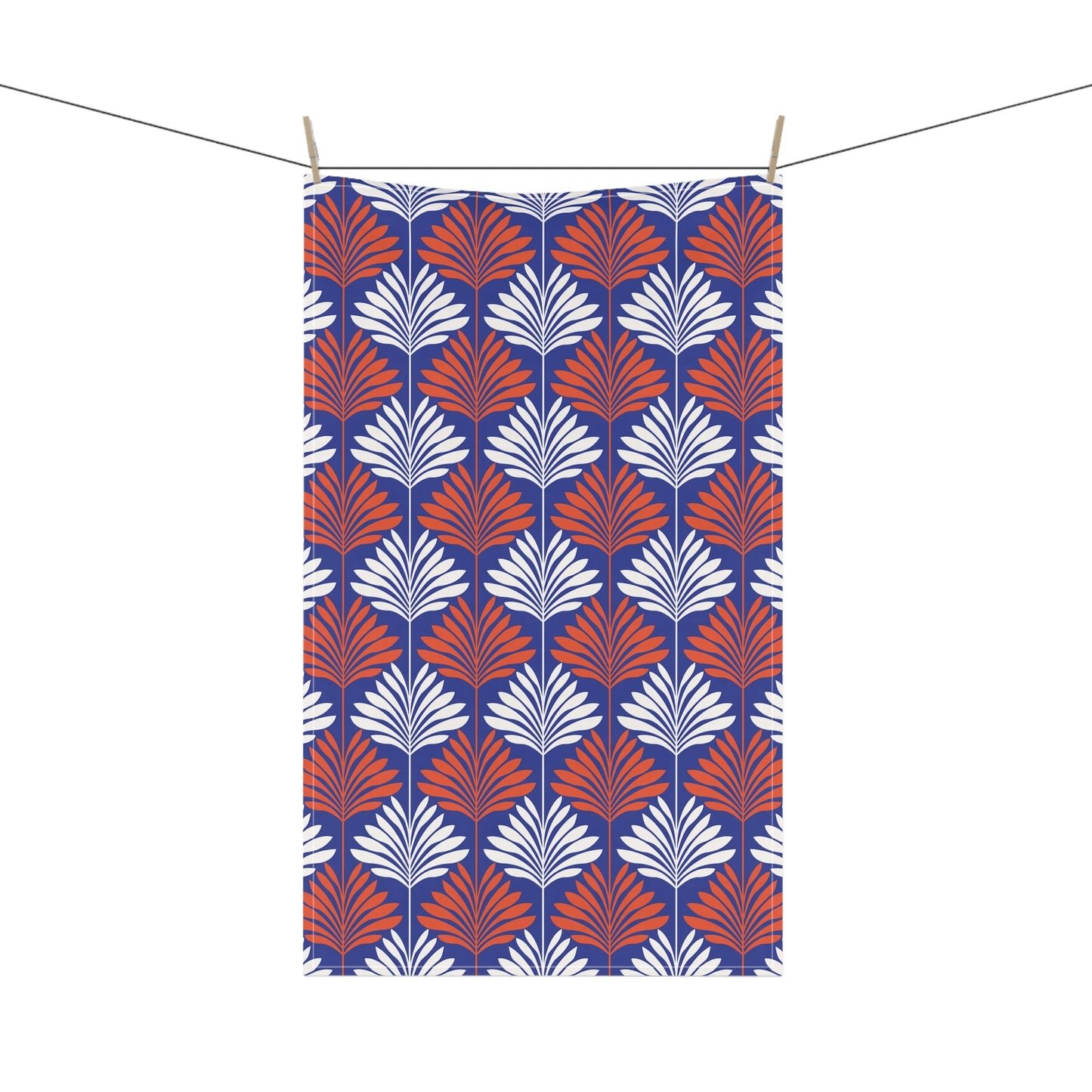 Tea Towel | Bright Blue & Orange | Deco