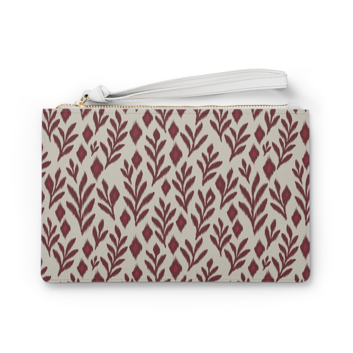 Clutch Bag | Maroon & White | Laurel