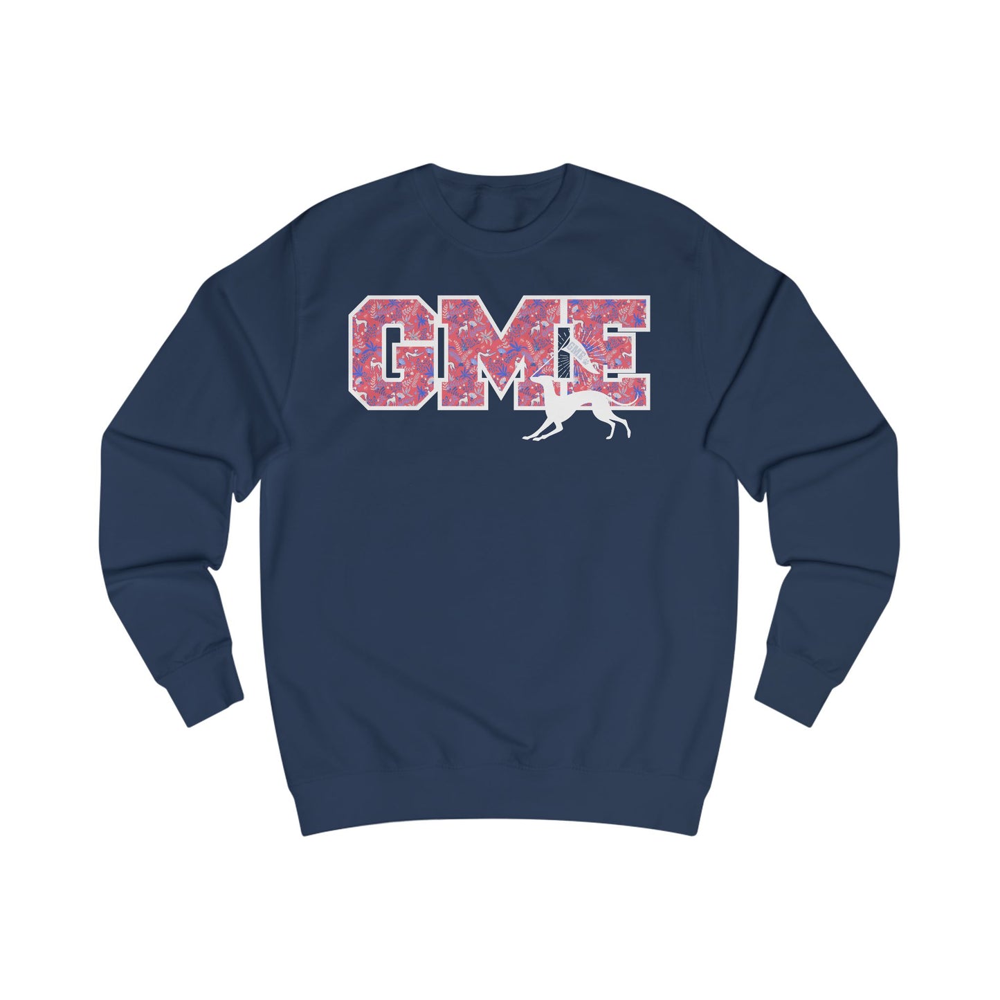 Adult Crewneck Sweatshirt | Greyhounds | Fern Quilt Pink