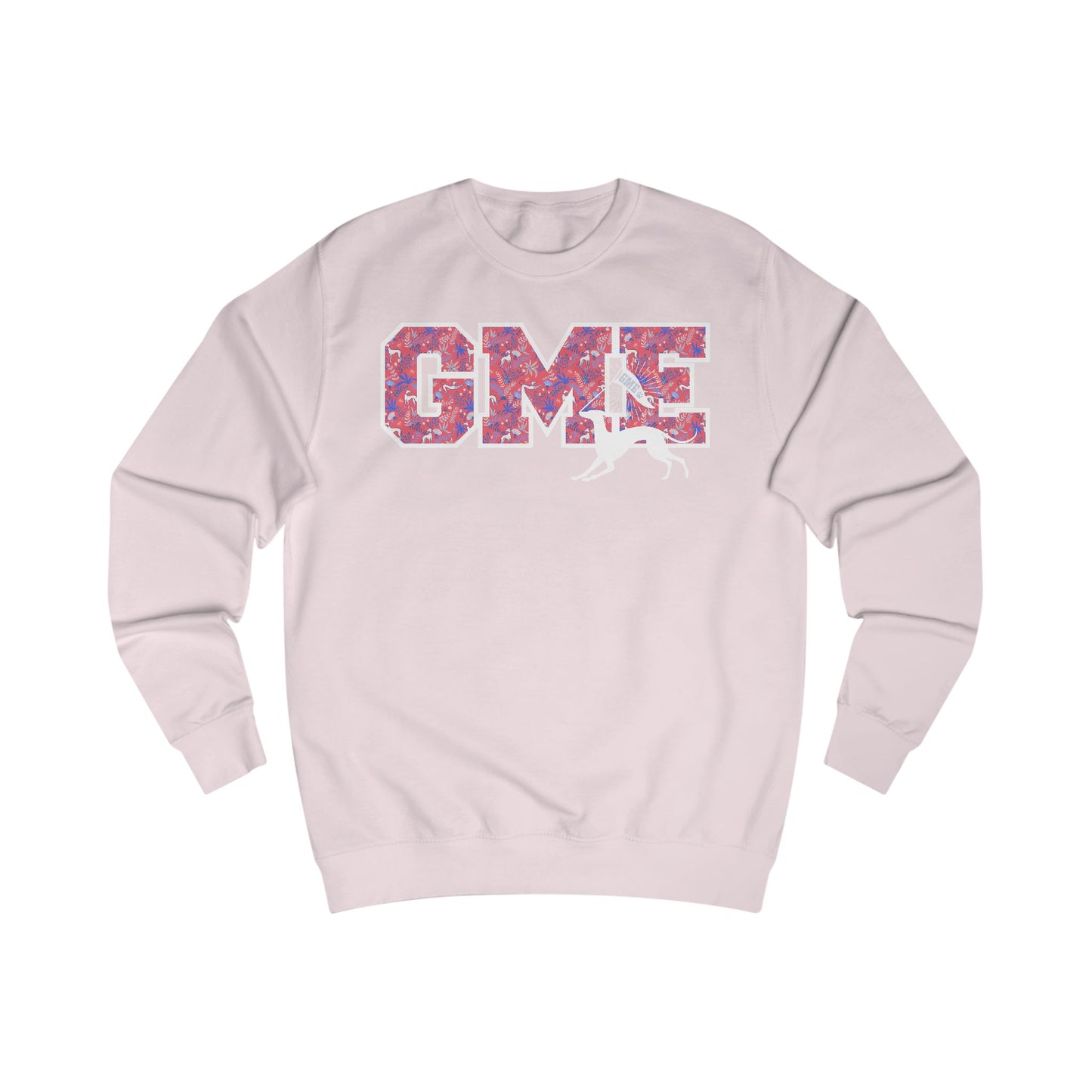 Adult Crewneck Sweatshirt | Greyhounds | Fern Quilt Pink