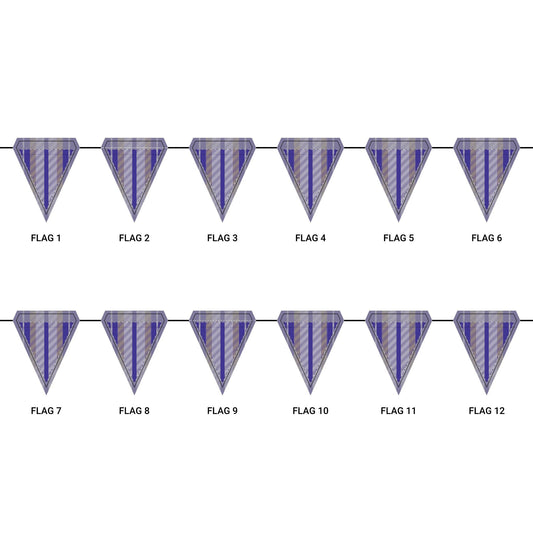 Flag Garland | Purple & Gold | Stripe