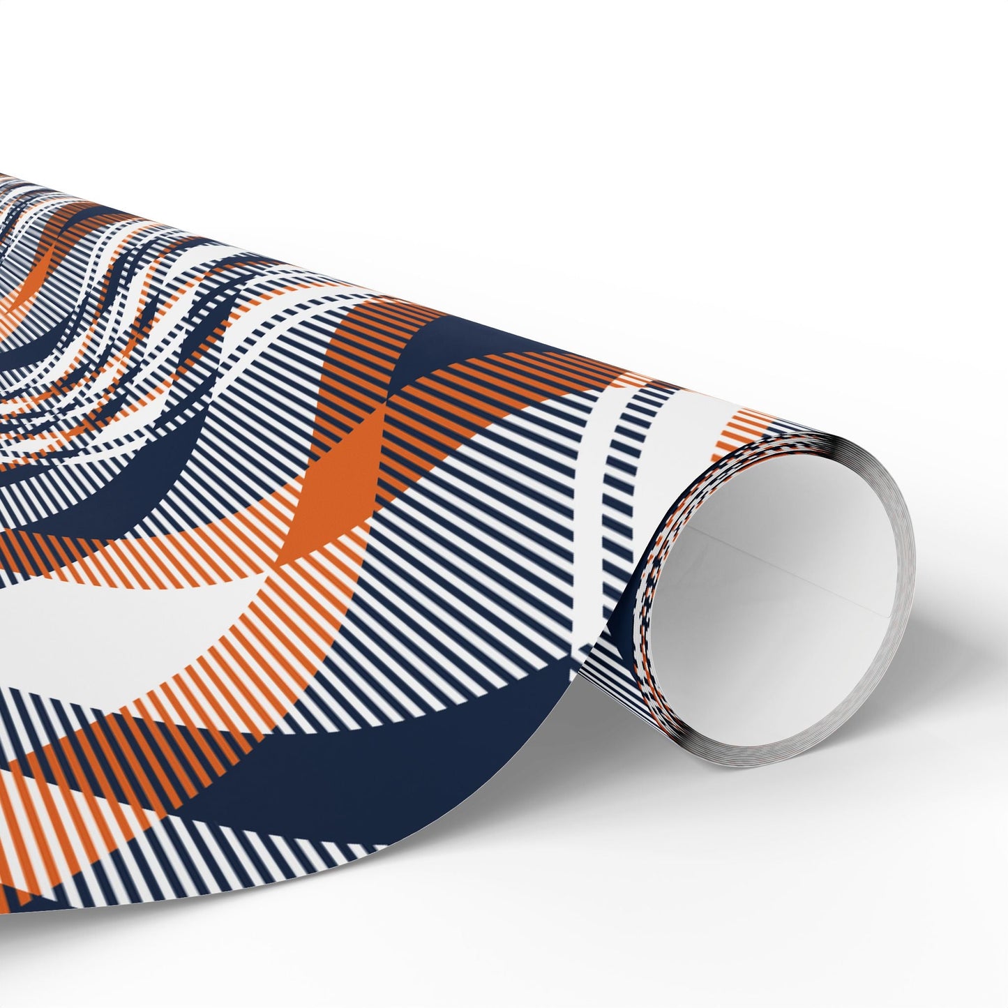 Gift Wrap | Orange & Blue | Tartan