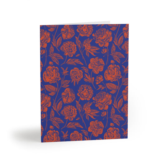 Notecards Set | Bright Blue & Orange | Peony