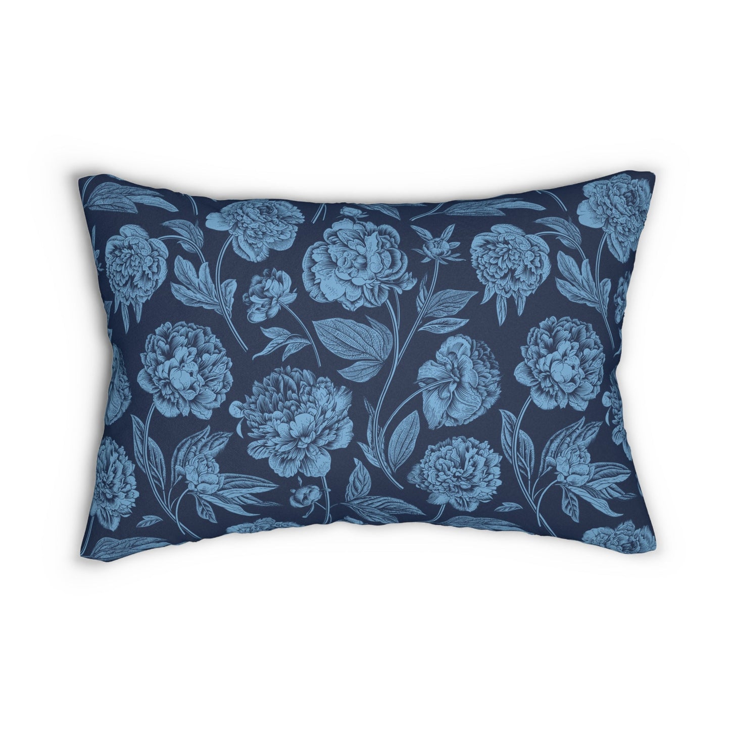 Pillow | Light Blue & White | Peony